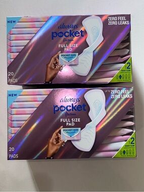 NWT Always Pocket Full Size Pad Pack - 20 Count Per Box